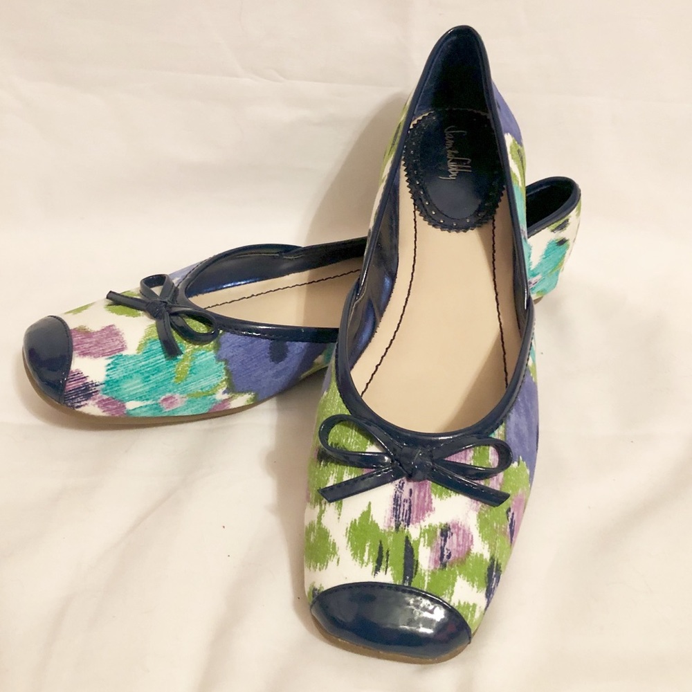 Sam & Libby blue floral flat 9M